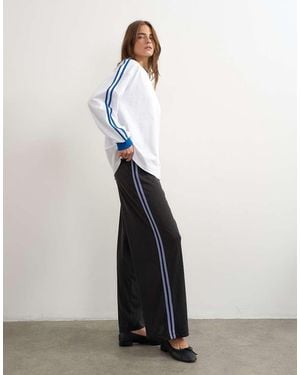 TOPSHOP Cupro Cropped Sporty Jogger - Wit