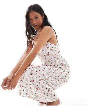 Miss Selfridge Strappy Scoop Neck Maxi Slip Dress - White