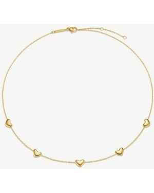 D.Louise Waterproof Bubble Heart Multi Necklace – Tarnish-Free - Natural