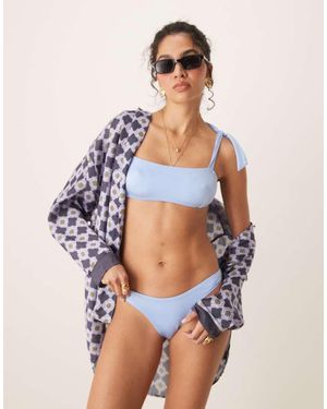 Free Society Slip Bikini Sgambati Azzurro Cielo - Blu