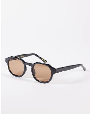 A.Kjærbede Gafas De Sol Negras Cuadradas Zan De - Neutro