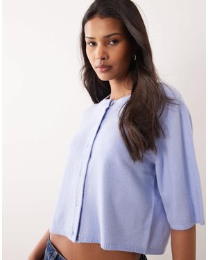 Object Gilet en maille à manches courtes - ciel - Violet