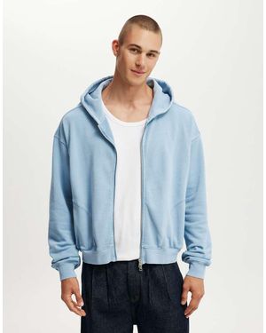 Cotton On Cropped Zip Up Hoodie - Blue