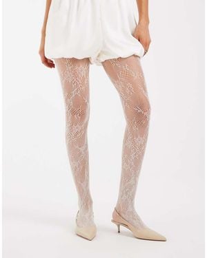 Vero Moda Collant Con Dettagli - Bianco
