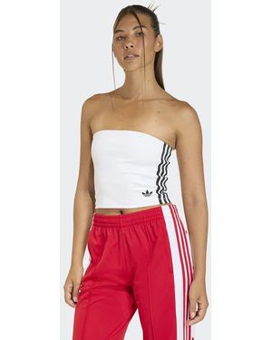 adidas Originals 3 Stripes Tube Top - Red