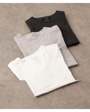 Lyle & Scott Pack De 3 Camisetas Básicas De Color Negro, Gris Y Blanco De - Marrón