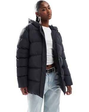 Threadbare Mid Length Puffer Jacket - Blue