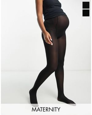 Mama.licious Mamalicious maternity – 2er-set strumpfhosen - Schwarz
