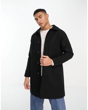 Original Penguin – mantel mit lockerem schnitt - Schwarz