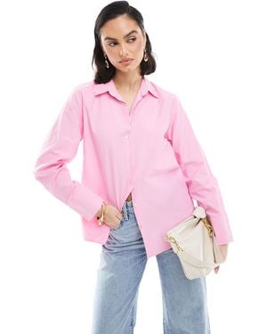 Stradivarius Oversized Shirt - Pink
