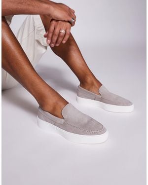 Steve Madden – leyton – halbschuhe aus wildleder - Weiß