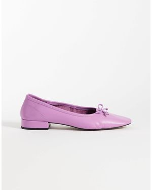 ASOS Lucian Premium Bow Detail Ballets - Purple