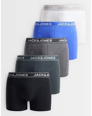 Jack & Jones Pack De 5 Calzoncillos En, Azul Y Gris-Multi