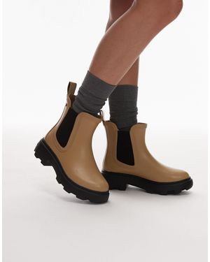 Tommy Hilfiger Short Wellington Boots - Natural