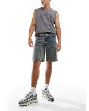 Sixth June Worker Denim Shorts - Blue