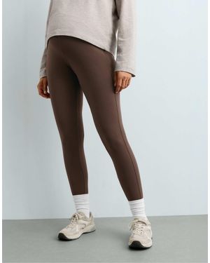 Oysho 65 cm warme umstandsleggings mit reißverschlüssen - Braun