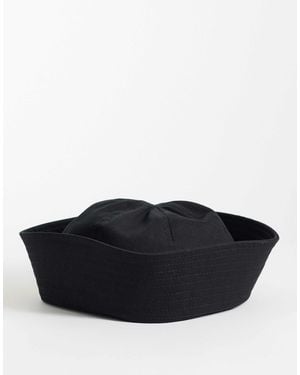 ASOS – boater-hut aus baumwolle - Schwarz