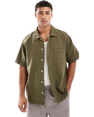Jack & Jones Textured Oversize Shirt - Green
