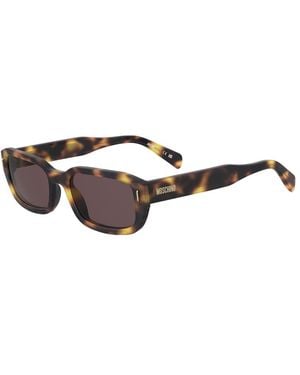 Moschino Moschino Sun Rectangular Sunglasses With Tinted Lenses - Brown