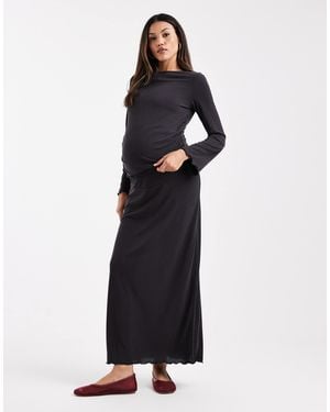 ASOS Asos Design Maternity Co-ord Slinky Column Maxi Skirt - Blue