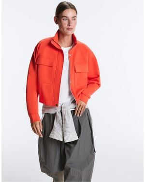 Oysho Piqué Jacket With Cotton And Pockets - Red