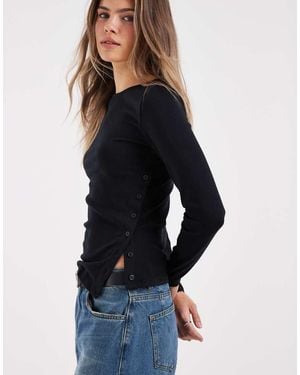 Levi's Top De Punto De Manga Larga Asimétrico - Azul
