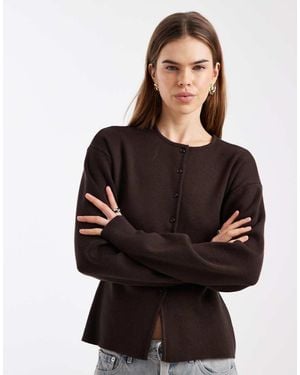 ONLY O-neck Knitted Cardigan - Black