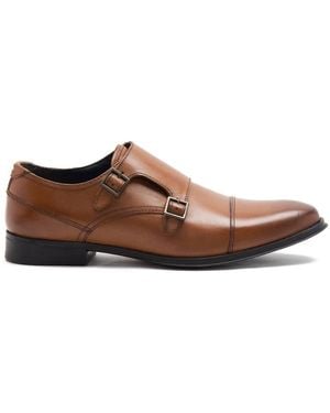 Thomas Crick Boycie Double Monk Strap Formal Leather Shoes - Brown