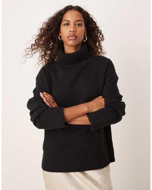 Glamorous Maglione Extra Largo Accollato - Nero