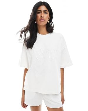 4th & Reckless Embroidered Fourth Studio Logo T-Shirt - White