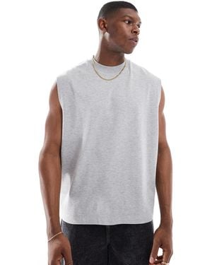 ASOS Heavyweight Oversized Tank - Gray