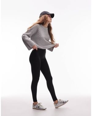 ARKET Supersoft Stretch leggings With Deep Waistband - White