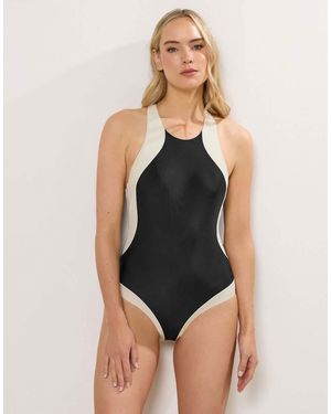 Long Tall Sally Colourblock Sporty Swimsuit - Blue