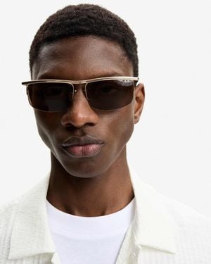 Bershka – sonnenbrille aus metall - Braun