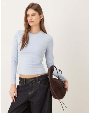 Abercrombie & Fitch Naadloze Baby Tee Met Korte Mouwen - Wit