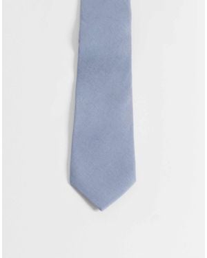 ASOS Linen Rich Tie - Blue
