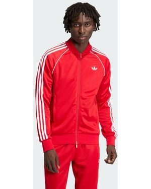 adidas Originals Chaqueta De Chándal Rojo Escarlata Y Blanca Sst De