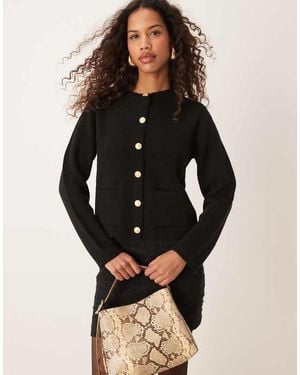 Jdy O-neck Button Cardigan - Black
