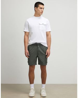 River Island Skinny Fit Cargo Shorts - White
