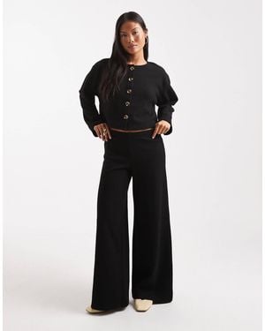 Miss Selfridge Super Soft Trouser Set - Black