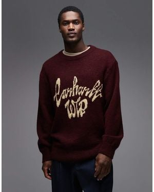 Carhartt Chedda Knitted Jumper - Red