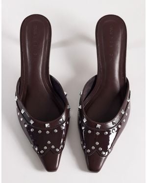 ASOS Sammie Studded Western Chisel Toe Heeled Mules - Multicolor