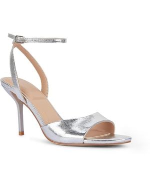 SEQWL Strappy Heeled Sandals With Ankle Strap And Stiletto Heels - White
