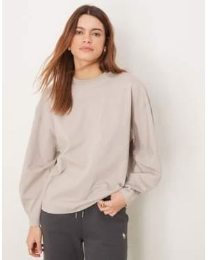 Abercrombie & Fitch Top manches longues - taupe - Neutre