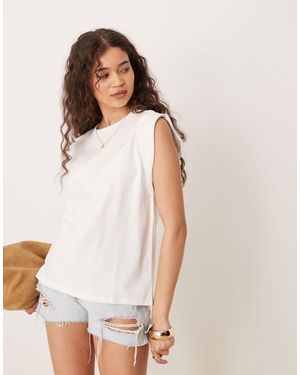 Mango – ärmelloses top - Weiß