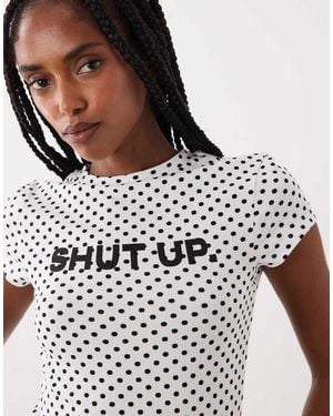 ASOS Baby Tee With Shutup Slogan - Multicolour