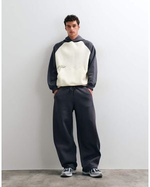 ASOS Asos Desig Cocoon Fit jogger With Contrast Coverstitch Co - Blue