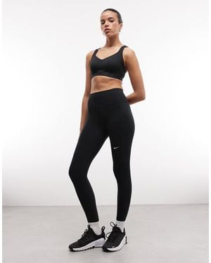 Nike One Dri-fit High Rise 7/8 leggings With Pocket - White