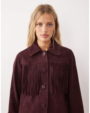 Urbancode Western Fringed Jacket - Purple
