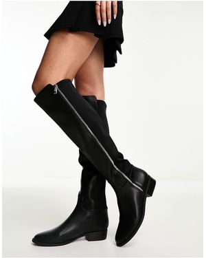 ALDO Botas negras planas por la rodilla aahliyah - Negro